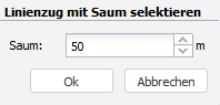 RIA Map Klient Dialog Linienzug mit Saum selektieren